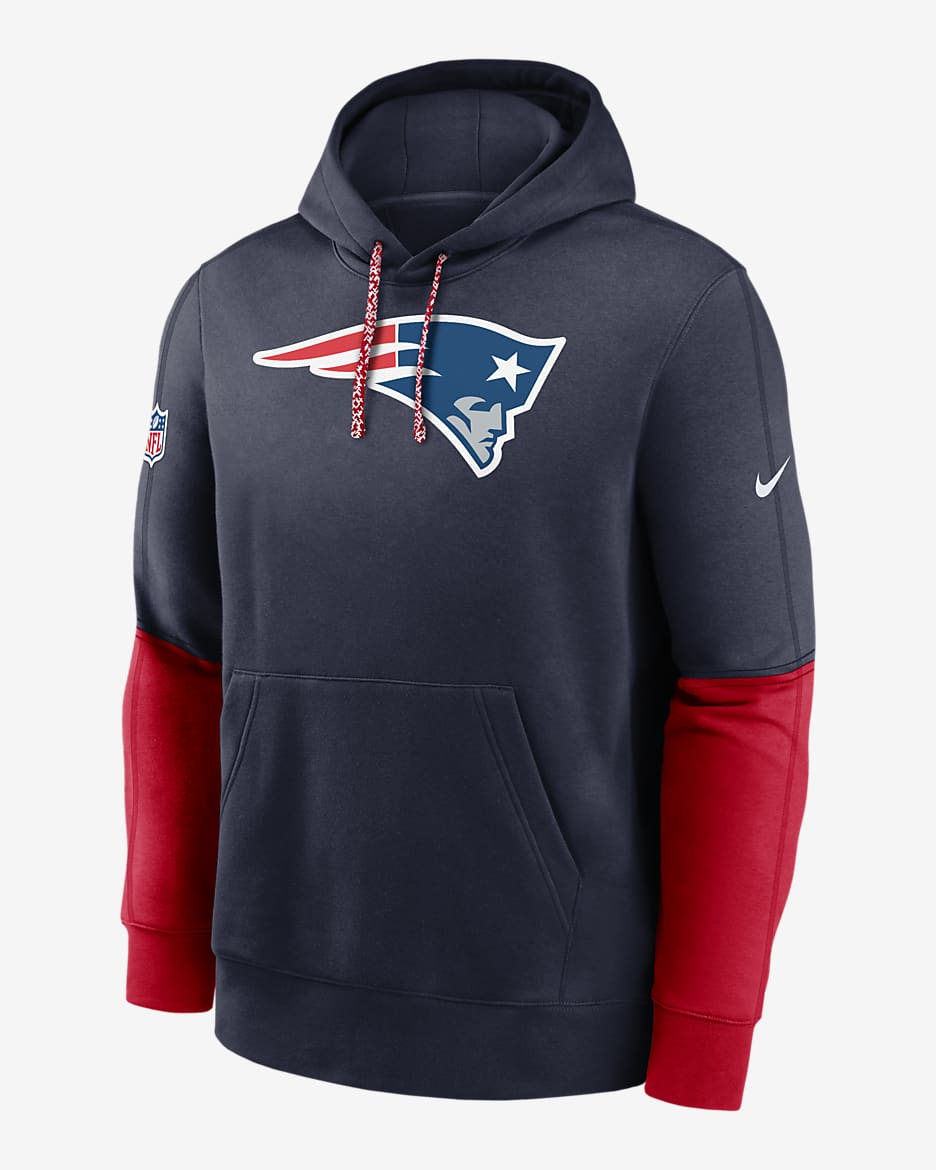 New England Patriots Sideline Team Issue Club Men s Nike NFL Pullover Hoodie